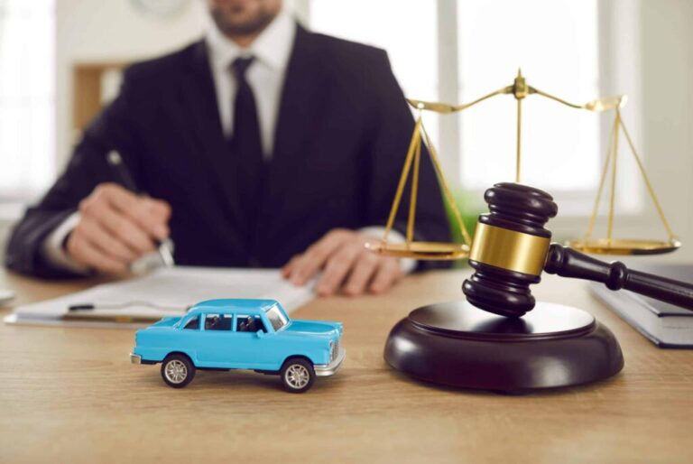 Miniature,Car,Near,With,Judge,Gavel,Symbolize,Litigation,And,Legal